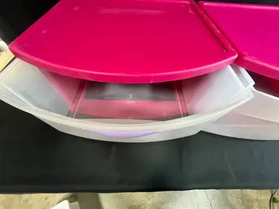 Sterilite and Rubbermaid Plastic Storage Drawers and Bin Set