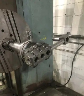 3.5"  x 40 TAPER TOS MODEL #W9 ROTARY TABLE HORIZONTAL BORING MILL WITH FACING HEAD : YOBRO 25160