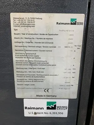 USED WEINIG RAIMANN PROFIRIP KR-310-2M GANG RIPSAW WITH (2) MOVING BLADES