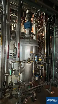 USED Buss ChemTech 6.3 Sq Meter / 67 Sq Ft Buss SMS Thin Film Evaporator, 904L S/S, 3.2/16 Bar