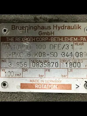 USED BRUENINGHAUS HYDRAULIK AA10VS0100DFE