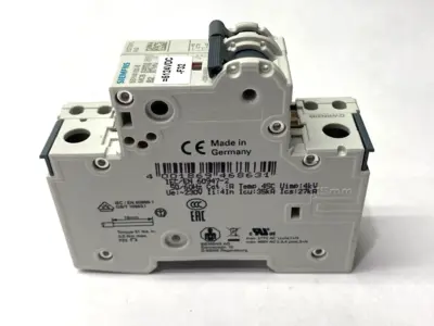 USED SIEMENS MINIATURE CIRCUIT BREAKER 1-POLE 230/400V 2A W/ 5ST3010 SWITCH