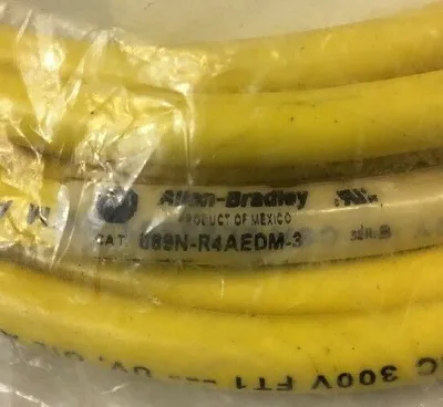 Allen Bradley 889N-R4AEDM-3 /B QD Cordset 3 Meter 5E