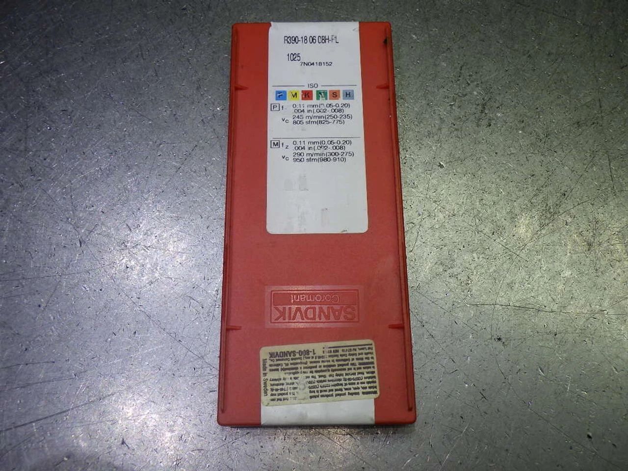 Sandvik Carbide Milling Inserts QTY10 R390-18 06 08H-PL 1025 (LOC3549)