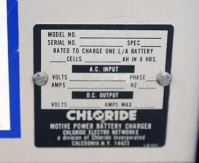 USED IBCI 06R0480K1A, SPEC-8605,12 VOLT BATTERY CHARGER