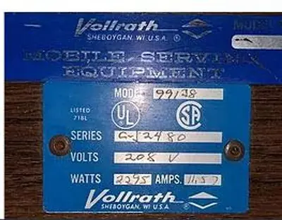 Vollrath Hot food table w/ Sneeze Guard - price has been slashed