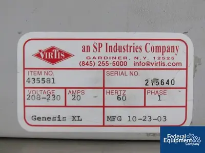 USED VirTis 5.56 Sq Ft VirTis Freeze Dryer, Model Genesis XL