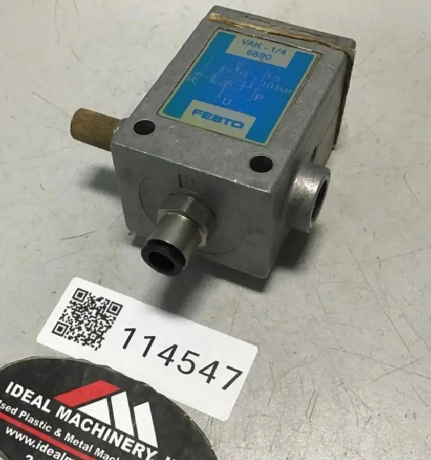 Used FESTO VAK-1/4 Valves/Fittings Michigan US | Ideal Machinery #1277095