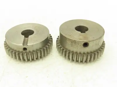 Gear Coupling With Nylon Sleeve Set 18mm Bore Both Sides 1/4" Keyway