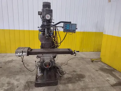 2 HP DOALL MODEL @PM-200V RAM TYPE VERTICAL MILL WITH POWER FEED & DRO: STOCK #22880