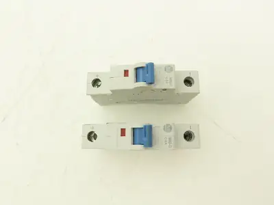 Allen Bradley 1492-D1C060 Mini Circuit Breaker 6A 1-Pole 220V 1PH Ser D Lot of 2