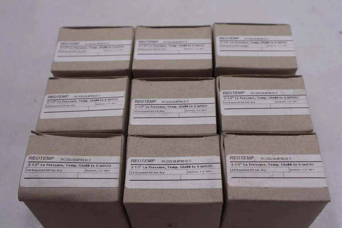 REOTEMP PC25S1A4P90-D-T GAUGE 1/4" NPT STOCK #3234