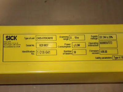 New | in-Stock SICK C4K50703CCXX0B KIT Light Curtains & Grids Ohio US | HGR 24 #1187096