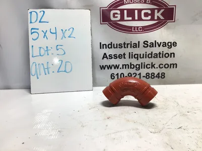1-1/2″ Victaulic Firelock 90 Degree Elbow Style 10 Grooved Painted Ductile Iron
