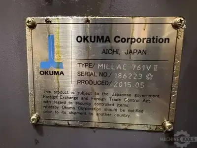 Used 2017 OKUMA MILLAC 761VII Vertical Machining Centers Illinois US | Perfection Global, LLC. #1371179