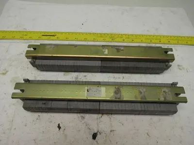 ENTRETEC MB2,5/6,4G DIN Rail W/45+ Terminal Blocks W/12-1/2" Lot of 2