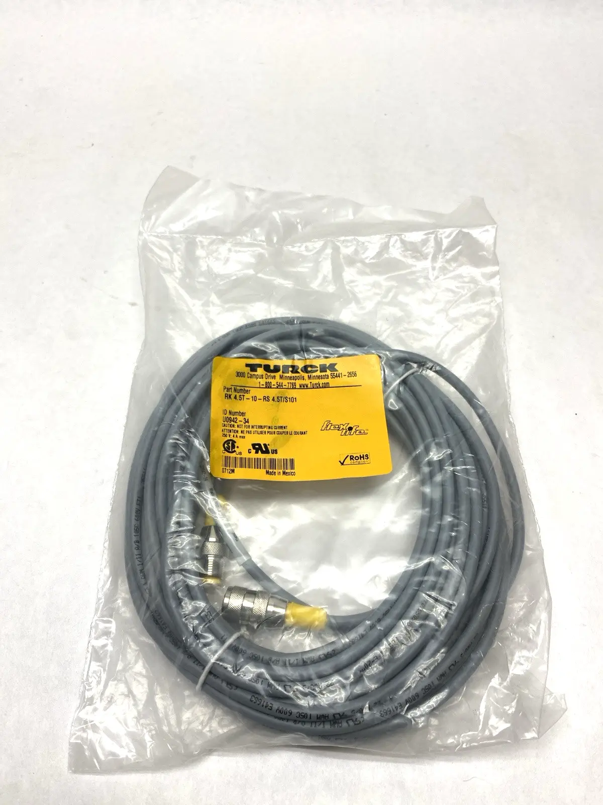 New | in-Stock Turck Flex Life Cable U0942-34 Misc Electrical & Power Parts Michigan US | Maverick Industrial Sales #1462801