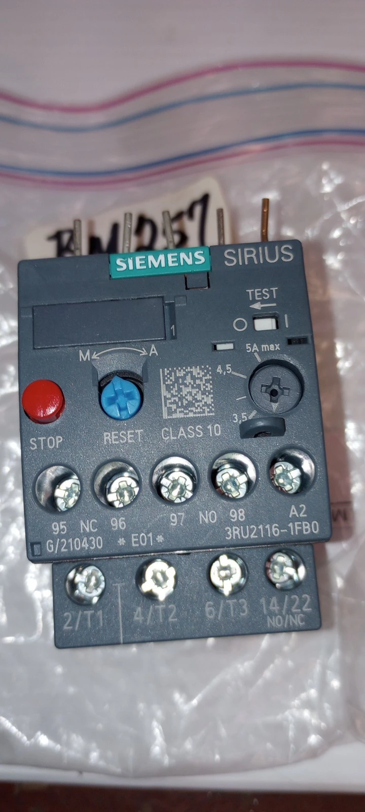 Used Siemens Siemens Overload Relay class 10 3.5-5.0 Panel mount Relays & Switches Arizona US | ASSET CONVERSION SPECIALISTS, INC. #1319468