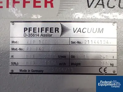 USED Pfeiffer Vacuum Pfeiffer Vacuum System, Model WU850, 55 CFM