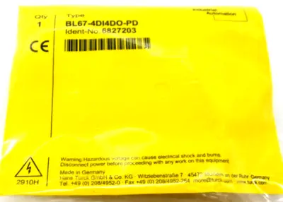 NEW TURCK BL67-4DI4DO-PD I/O MODULE 6827203 BL674DI4DOPD