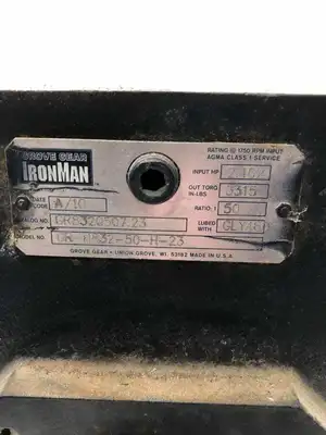 Grove Gear Ironman CR8320507.23 Right Angle Worm Gear Speed Reducer 50:1
