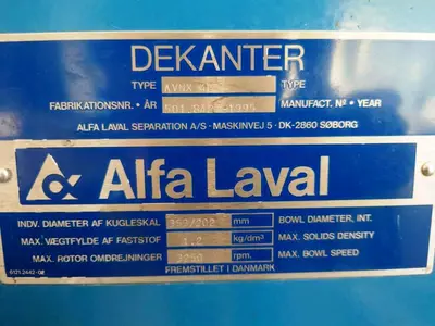 Alfa-Laval AVNX 4055B-31G decanter centrifuge, 316SS.