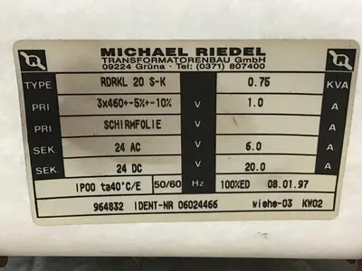 USED MICHAEL RIEDEL RDRKL 20 S-K