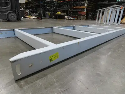 Hytrol HPS 37"W Conveyor Leg 96" Top Section Extension No Brackets WHITE
