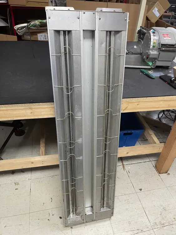 Used Hatco Used Hatco GRA-54D Glo-Ray 54" Aluminum Dual Infrared Food Warmer 120V 1850W Heat Lamps (Food) Illinois US | Falcon Restaurant Supply #1376189