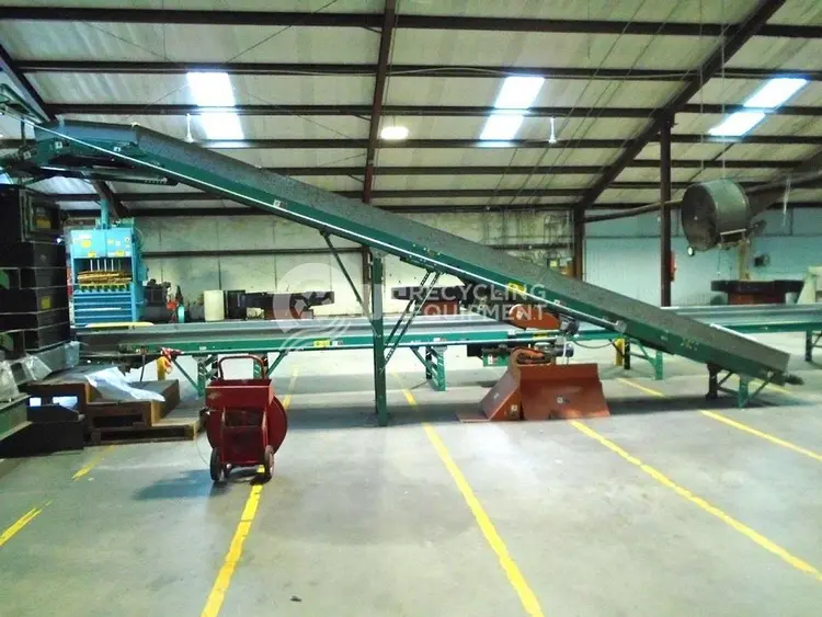 Used UNKNOWN MANUFACTURER: USED 19" X 26' RUBBER BELT INFEED Conveyors | US Recycling Equipment #474690