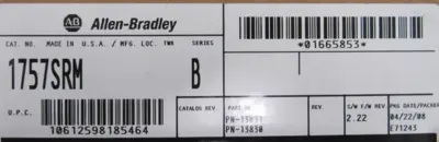 NEW ALLEN BRADLEY 1757-SRM SYSTEM REDUNDANCY MODULE SER. B 1757SRM