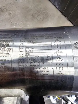 Used 10 Gallon Feldmeier Tank (Vessel), 316 Stainless Steel, with Mixer