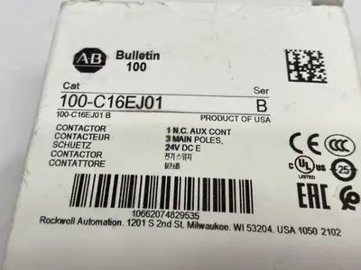 USED ALLEN-BRADLEY SER. B IEC 16 A CONTACTOR, 0 NO CONTACT & 1 NC CONTACT