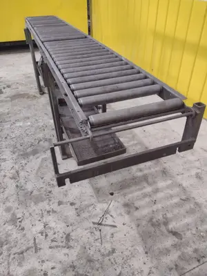 120" LONG X 16" WIDE X 39" ROLLER CONVEYOR: STOCK #21840