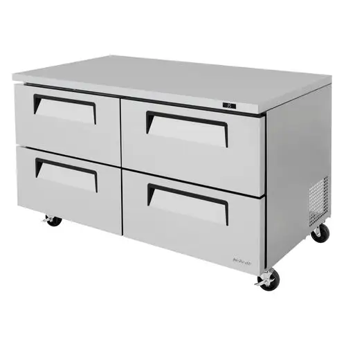 Turbo Air TUR-60SD-D4-N 60 1/4" W Undercounter Refrigerator w/ (2) Sections & (4) Drawers, 115v