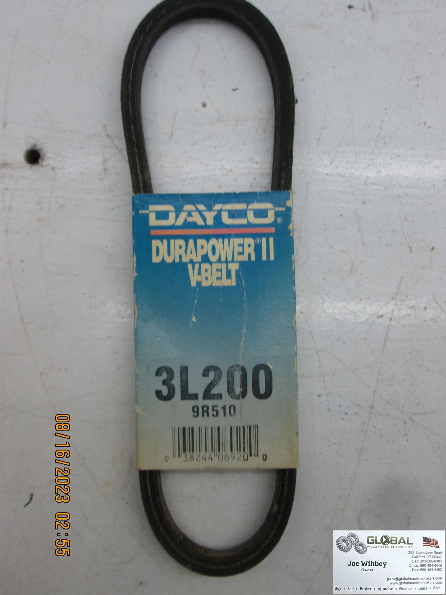 Dayco 3L200 V Belt 9in