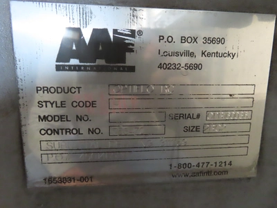 5 HP AAF Pulse Jet Cartridge Dust Collector