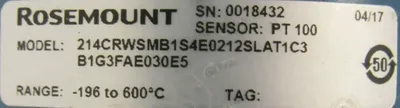 NEW ROSEMOUNT 214CRWSMB1S4E0212SLAT1C3B1G3FAE030E5 TEMPERATURE SENSOR