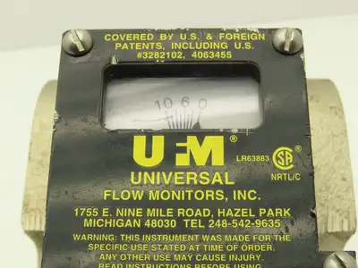 UFM MH-NSF10GM-6-32V1.0M3WR-PC4M-C-Z86 Flow Meter 3/4" NPT 0-10 GPM Stainless