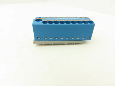 Phoenix Contact PTFIX-NS15/35 Terminal Block Blue 10 Wire 10mm² to 4mm² Lot of 7