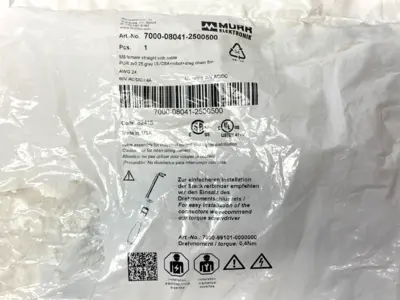 NEW MURRELEKTRONIK SINGLE ENDED CONNECTOR CABLE M8 FEMALE 5M