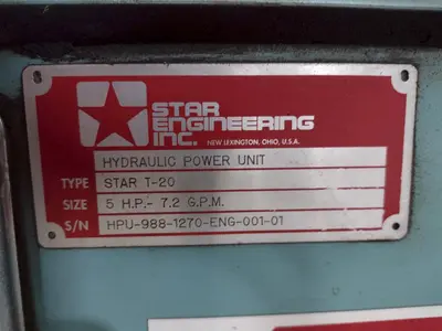 STAR ENGINEERING MODEL #S-3-7 HYDRAULIC POWERED RAIL TRANSFER CART WITH WINCH: STOCK #18491