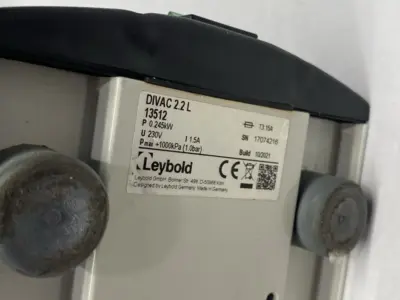 USED LEYBOLD DIVAC 2.2L DUAL-STAGE DRY COMPRESSING DIAPHRAGM VACUUM PUMP