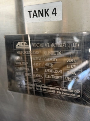 Used 2000 liter cooling tank Stainless Steel for Sale Cooling Tank Tunnels California US | Elite Machine #1275460