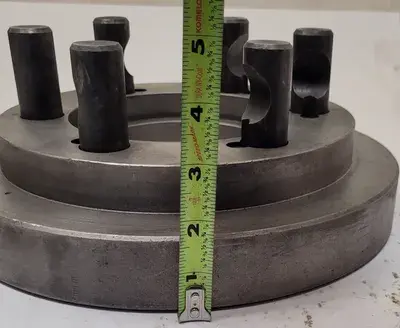 D1-8 LATHE CHUCK BACK PLATE ADAPTER - TYPE D1-8, 1 IN PIN, 11 IN OD, 5.5 IN HUB