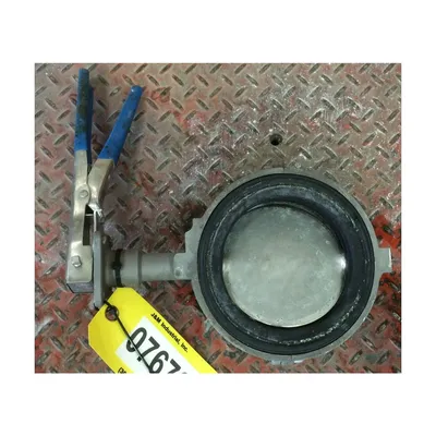 Used 6" Keystone Figure 990 Wafer Style 316 Stainless Manual Butterfly Valve