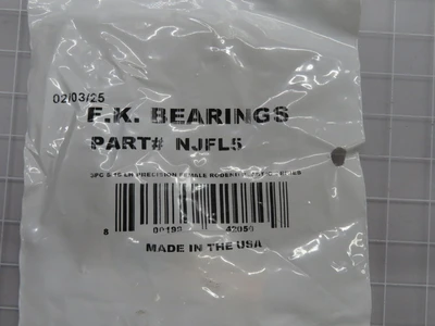 New | in-Stock F.K BEARINGS _UNKNOWN_ Bearings | OCO Industrial #1702003