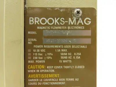 Brooks Mag 3570 Digital Magnetic Flowmeter Flow Transmitter 3575A5D4L6WB