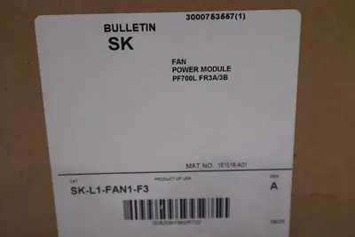 NEW ALLEN BRADLEY SKL1FAN1F3/ SK-L1-FAN1-F3 FAN POWER MODULE STOCK 4820-A