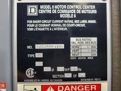 USED SQUARE D MODEL 6